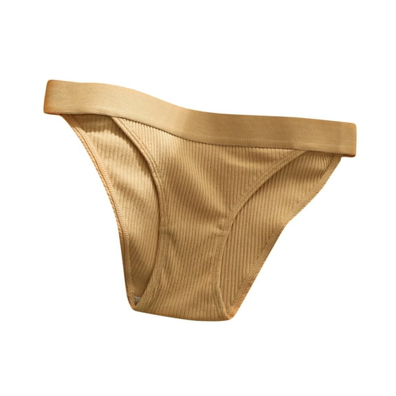 Bigersell Seamless Underwear for Women Thong Clearance Womens Underwear Seamless Panty Style P-258 Polyester Cheeky Panties Ladies Seamless Thong Briefs High Waist Women's Bikini Panties Beige L