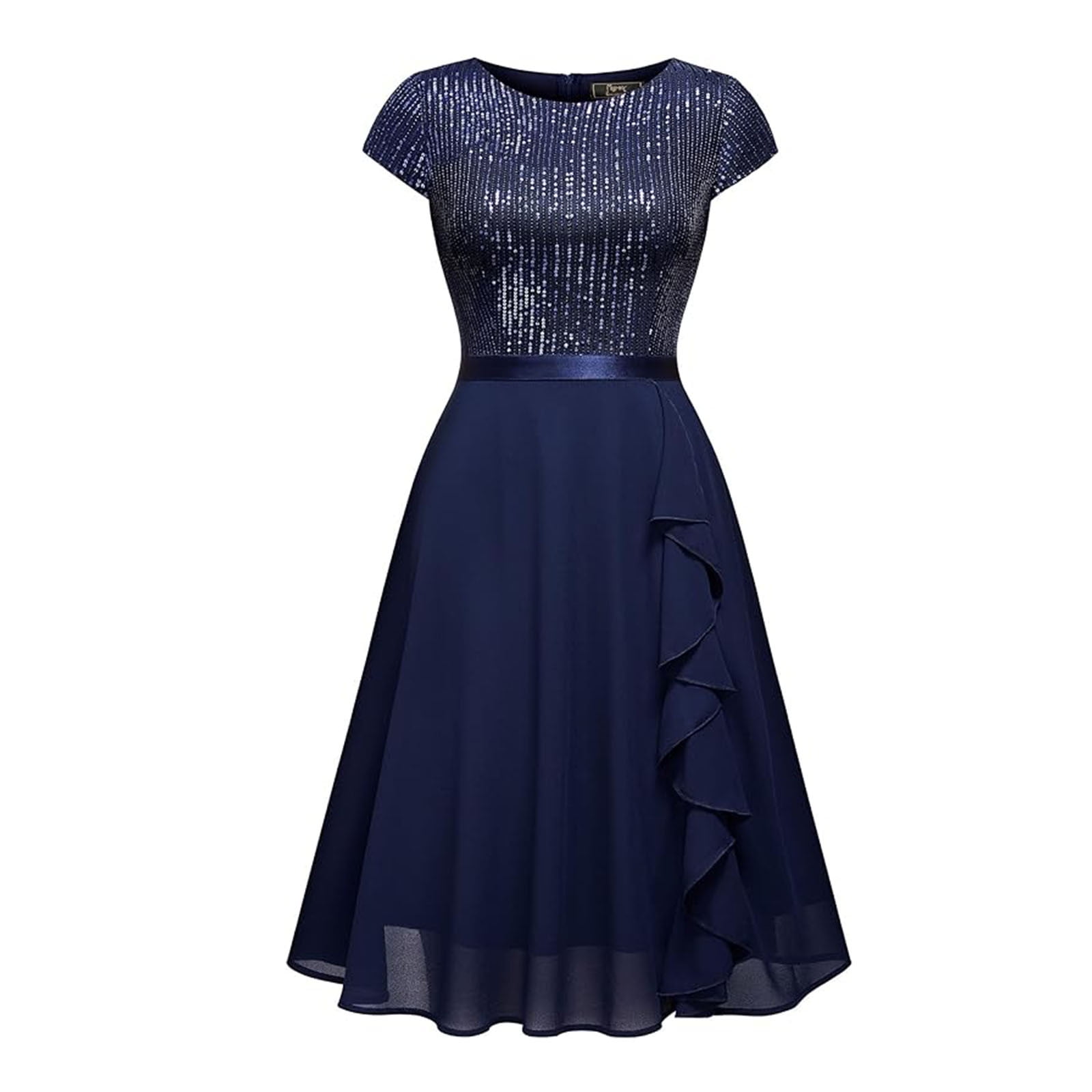 Long Sleeve Maxi Swing Chiffon Dress 2855 Long Sleeve Maxi Swing Chiffon Dress 2855