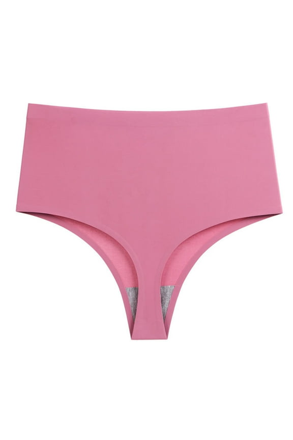 Shapewear Underwear Clearance Seamless Panties Women Tangas Panty Style P-338 Spandex Thong Panties Seamless Underwear Ladies Thong Briefs High Waist Women's Panties Hot Pink XL