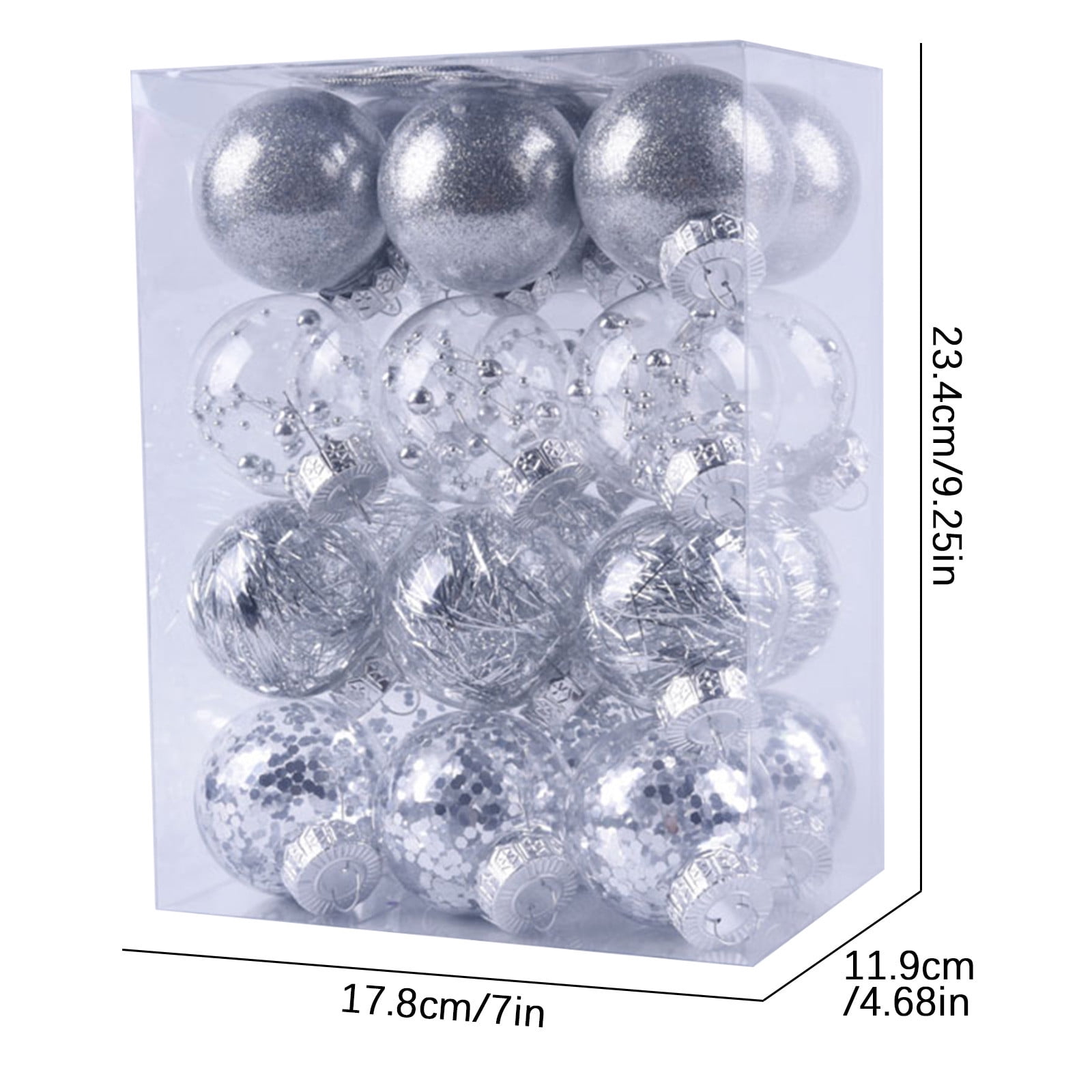 Bigersell Shatterproof Christmas Ball Ornaments Discount 24pcs