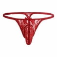 thumbnail image 1 of Bigersell Sheer Panties Clearance Briefs Women G-Strings Panty Style P-1191 Nylon Period Panties Seamless Thong Briefs Mid Waist Women's Bikini Panties Red M, 1 of 7