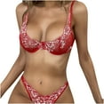 thumbnail image 1 of Bigersell Sheer Panties Clearance Plus Size Underwear Boy Shorts Panty Style P-954 Cotton Boyshort Panties Plus Size Thongs Briefs Mid Waist Women's Bikini Panties Red S, 1 of 6