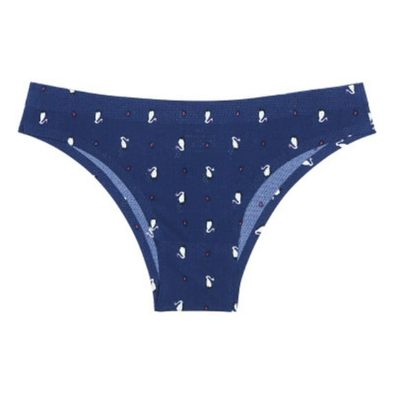 Bigersell Sheer Panties Clearance Womens Long Underwear Period Panty Style P-428 Spandex Shaping Panties Ladies Thongs Briefs High Waist Women's Panties Dark Blue M