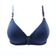 thumbnail image 1 of Bigersell No Show Bras for Women Clearance Bras for Older Women Tshirt Bras for Women Lace Bra Style R-901 Plus Size Sports Bra Sports Bras Ladies Lightly Lined Bra Hook & Eye Bra Closure Blue L, 1 of 3
