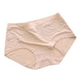 thumbnail image 1 of Bigersell No Show Panties for Women Clearance Crotchless Panties Bikini Panty Style P-409 Spandex Shaping Panties Thongs Briefs High Waist Women's Bikini Panties Khaki One Size, 1 of 3