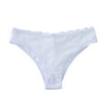 thumbnail image 1 of Bigersell No Show Panties for Women Clearance Womens Panties G-Strings Panty Style P-1772 Nylon Period Panties Ladies Thongs Seamless Briefs Mid Waist Women's Bikini Panties White M, 1 of 3