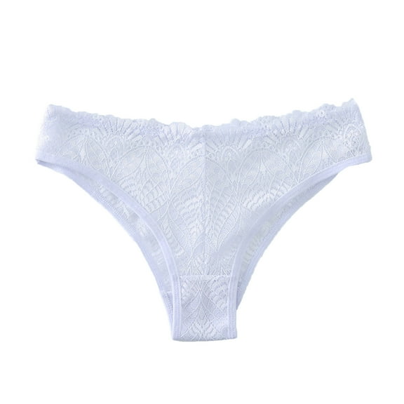 Bigersell No Show Panties for Women Clearance Womens Panties G-Strings Panty Style P-1772 Nylon Period Panties Ladies Thongs Seamless Briefs Mid Waist Women's Bikini Panties White M