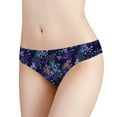 thumbnail image 1 of Bigersell No Show Underwear Clearance Womens Underwear Cheeky Period Panty Style P-1013 Spandex Thong Panties Ladies Thongs Briefs High Waist Women's Panties Dark Blue L, 1 of 6