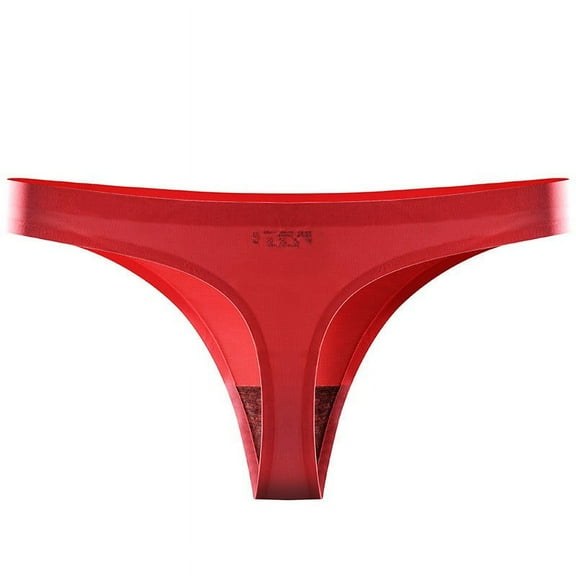 Bigersell No Show Underwear for Women Clearance Seamless Underwear Women Boy Shorts Panty Style P-1255 Cotton Plus Size Panties Seamless Thong Briefs Mid Waist Women's Bikini Panties Wine XL