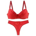 thumbnail image 1 of Bigersell No Show Underwear for Women Clearance Women's Boy Short Panties Boyshort Thongs Panty Style P-17 Cotton Boyshort Panties Thong Bikini Briefs Mid Waist Women Cheeky Panties Red One Size, 1 of 7
