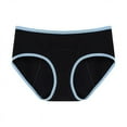 thumbnail image 1 of Bigersell Silk Panties for Women Clearance Boyshort Underwear Women Cheeky Panty Style P-1602 Nylon Period Panties Lace Thong Briefs Mid Waist Women Cheeky Panties Light Blue XXL, 1 of 4