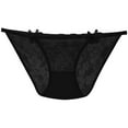 thumbnail image 1 of Bigersell Silk Panties for Women Clearance Ladies Underwear Panties Cotton Cheeky Panty Style P-597 Nylon Period Panties Thong Bikini Briefs Mid Waist Women Cheeky Panties Black L, 1 of 5