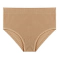 thumbnail image 1 of Bigersell Silk Panties for Women Clearance Postpartum Underwear High Cut Panty Style P-824 Cotton Boyshort Panties Ladies Thongs Briefs Mid Waist Women's Briefs Beige XL, 1 of 3