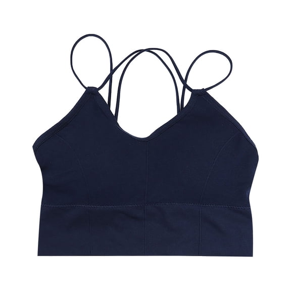 Bigersell Sleep Bras for Women Sale Padded Bra Convertible Bra Style R4112 V-Neck No Underwire Bras Pull-On Bra Closure Women's Plus Size Sports Bras Dark Blue F