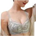 thumbnail image 1 of Bigersell Sleeping Bra Sale Plus Size Bralette Soft Bra Style R2977 V-Neck Full-Coverage Bras Hook and Eye Bra Closure Women Size No Underwire Bras Green XL, 1 of 9