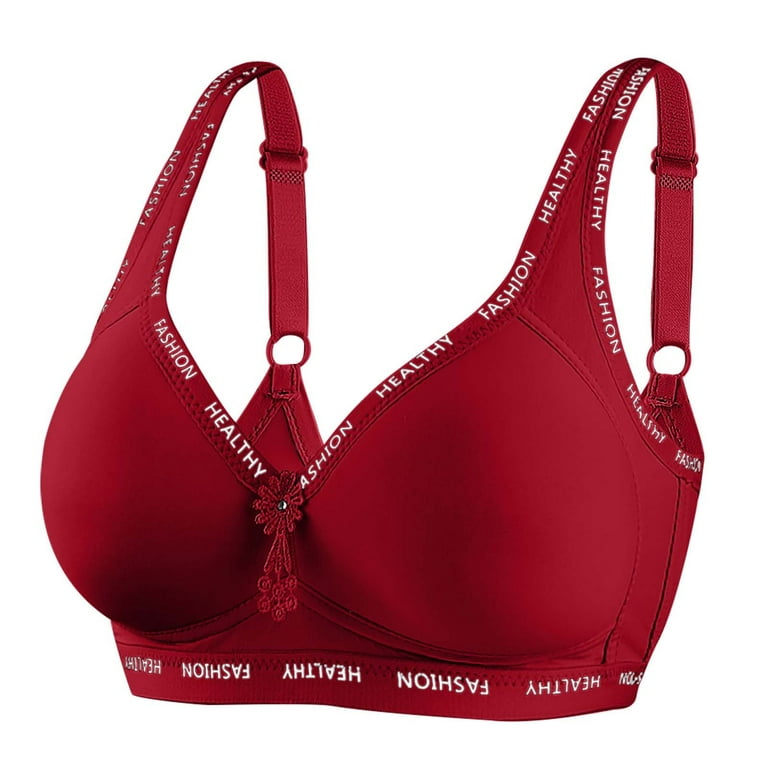 Bigersell Soft Bras for Women Wirefree Sale Padded Bras Wire-Free