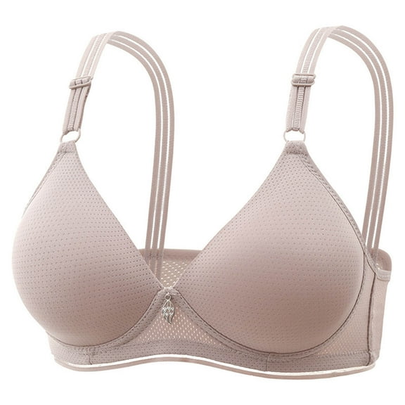 Bigersell Soft Bras for Women Wirefree Tops Bras Lace Bra Molded Bra Style B78 Cute Bras for Women Seamless Bra Feature Strappy Sports Bra Hook & Eye Bra Closure , Gray S