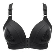 Bigersell Sports Bra Upgrade Woman's Fashion Plus Size Wire Comfortable Push Up Bra Underwear Balconette Bra Style F-650 Black 36