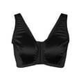 thumbnail image 1 of Bigersell Sports Bra Upgrade Women's Seamless Tops New Product No Underwire Gathering Bra Comfortable Front Button Breathable Bra Full-Coverage Bra Style F-806 Black XXL, 1 of 3