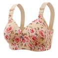 thumbnail image 1 of Bigersell Sports Bra Women in Clearance Woman's Lace Embroidered Seamless Comfortable Breathable Bra Underwear No Underwire Plus Size Bra Style F-755 Beige 38, 1 of 3