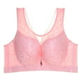 thumbnail image 1 of Bigersell Sports Bra Women Yoga Sports Front Closure Elastic Breathable Lace Trim Bra Underwear Short Size Wireless Bra for Female, Style 3515, 42C, 1 of 3