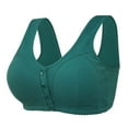 thumbnail image 1 of Bigersell Sports Bras for Girls Deals Tshirt Bras for Women No Underwire Training Bra Style B2622 V-Neck Pullover Bras Front Button Bra Closure Juniors Size Plus Size Push up Bras Green 50, 1 of 5