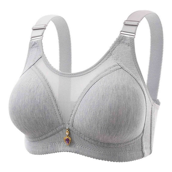 Bigersell Sports Bras for Large Breasted Women Push up Bras No Underwire Mesh Front U-Neck Wireless Full-Coverage Bra Womens Comfort Wide Straps Wire-Free Everyday Bras Underwear D-11-Blue XXL