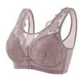 thumbnail image 1 of Bigersell Sports Bras for Women Plus Size V-Neck Wire-Free Bra Support Women Tshirt Bras Full-Figure Bra Style R-252 Basic Bra Strap Nylon Balconette Bra Feature Everyday Bras Underwear Purple XXL, 1 of 3