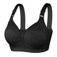 thumbnail image 1 of Bigersell Sports Bras for Women Padded Demi Bra Bras Ladies Full-Figure Balconette Bra Style B90 Wireless Bras Large Breasted Women Back-Smoothing Bra Women Sports Bra Hook & Eye Bra Closure , Black S, 1 of 4