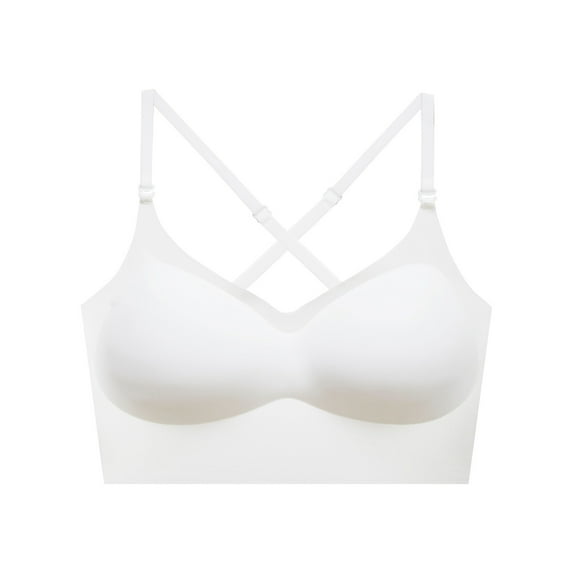 Bigersell Sports Bras for Women On Sale Ladies Seamless Comfortable No Underwire Breathable Gathering U-Shaped Seamless Back-Smoothing Bra Woman Underwear Push-Up Bra Style F-6 White XL