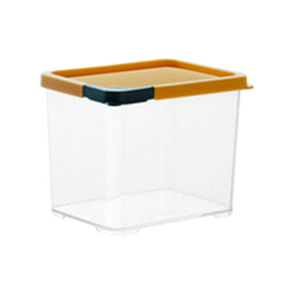 Bigersell Stackable Food Storage Containers with Lids Airtight Cereal Dispenser Dry Food Storage Containers for Cereal, Rice, Flour, Sugar Canister Kitchen Pantry Storage Organization Yellow One Size