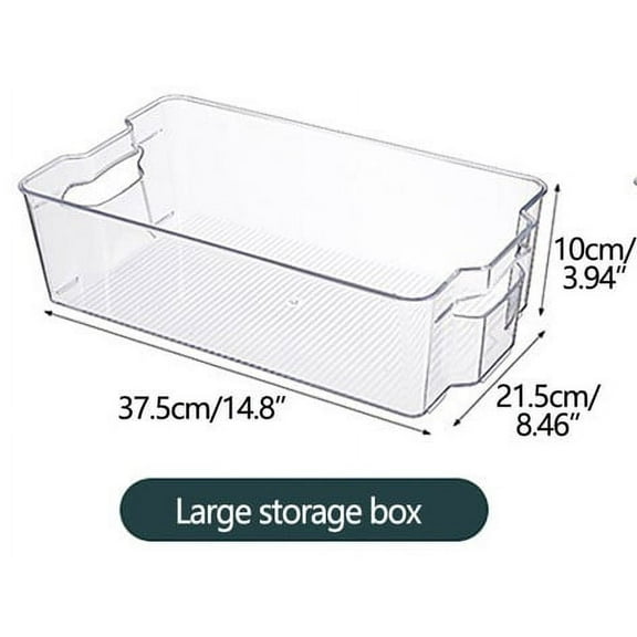 Bigersell Stackable Refrigerator Drawer Fridge Organizer Bins Pull Out Refrigerator Organizers and Storage for Fruit, Vegetable, Food, Drinks, Cereals Clear Fridge Containers D