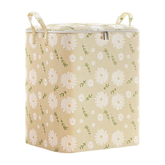 Bigersell Storage Bags for Clothes, Clothing Moving Bags with Zipper Floral Print Fabric Foldable Blanket Storage Bins for Closet Organizers Storage Containers D One Size