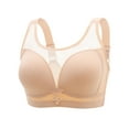 thumbnail image 1 of Bigersell Strapless Backless Bra Upgrade Women's Solid Color Underwire Oversized Gathering Underwear Daily Bra pullover Bra Style F-1108 Beige L, 1 of 5