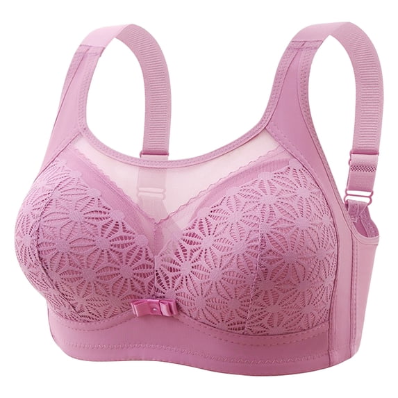 Bigersell Strapless Backless Bra V-Neck Wire-Free Bra Support Women Padded Bralette T-Shirt Bra Style R-230 Basic Bra Strap Nylon No Underwire Bra Feature Everyday Bras Underwear Purple M