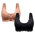 thumbnail image 1 of Bigersell Strappy Sports Bra Upgrade Women's Bra Wire Underwear Pullover Bra Everyday Underwear Bras Mastectomy Bra Style F-782 Black XL, 1 of 8