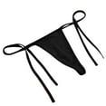 thumbnail image 1 of Bigersell String Bikini Underwear for Women Clearance Thermal Underwear High Cut Panty Style P-1688 Cotton Boyshort Panties Ladies Thong Underwear Briefs Mid Waist Women's Briefs Black One Size, 1 of 3
