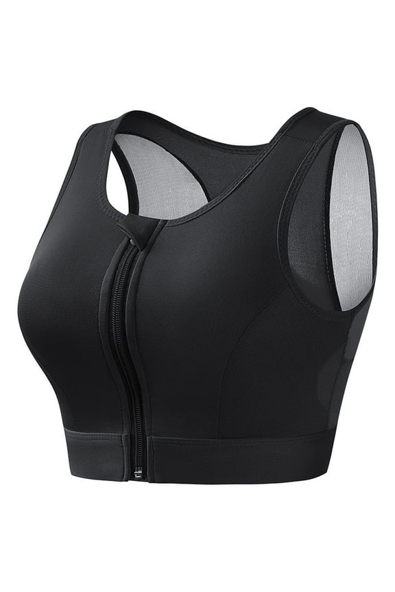 Supportive Bras for Women On Sale Woman's Color Comfortable Hollow Out Perspective Bra Underwear No Underwire Sports Bra Style F-1238 Black XL