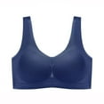 thumbnail image 1 of Bigersell Supportive Sports Bras for Women V-Neck Wire-Free Bra Support Women Bra No Underwire T-Shirt Bra Style R-112 Basic Bra Strap Nylon Padded Bra Feature Everyday Bras Underwear Blue XXL, 1 of 3