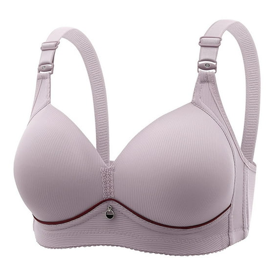 Bigersell T Shirt Bra V-Neck Wire-Free Bra Support Women Womens Bras Push up Training Bra Style R-35 Basic Bra Strap Nylon Convertible Bra Feature Everyday Bras Underwear Gray L