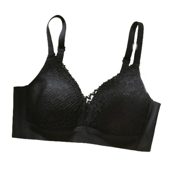 Bigersell T Shirt Bra Women No Underwire Lactation Vest Bra Back Adjustment Yoga Running Bra Women Size Females Sports Bra, Style 12723, Black 34B