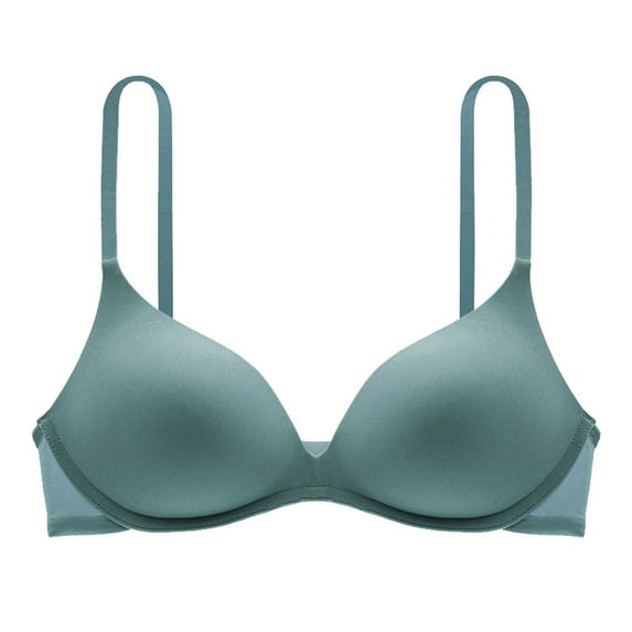 Bigersell T-Shirt Bra Women Seamless Push up Bras Comfort Soft Ladies Bras No Underwire Hook and Eye Bra Closure Wire-Free Sports Bras Womens Padded Wireless Bra S-2-Green S