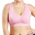 thumbnail image 1 of Bigersell T-Shirt Bras for Women Deals Sleeping Bras for Women Soft Bra Style R4035 V-Neck Convertible Bras Pull-On Bra Closure Women Size Shapewear with Bra Pink 6XL, 1 of 9