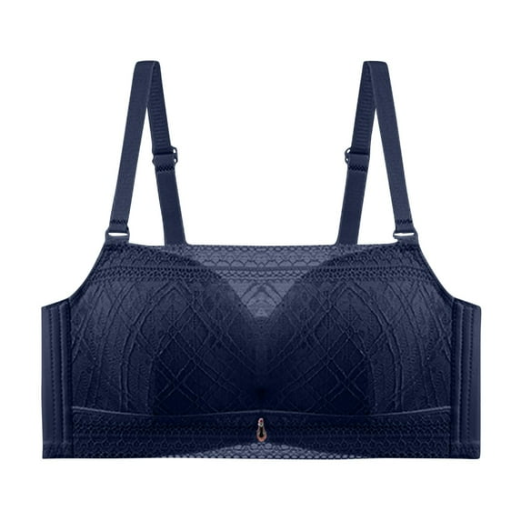 Bigersell T-Shirt Bras for Women Mesh Lace Wireless Bra Ladies V-Neck Push up Padded Bras No Underwire Hook and Eye Closure Comfort Soft Bra S-7-Black 80