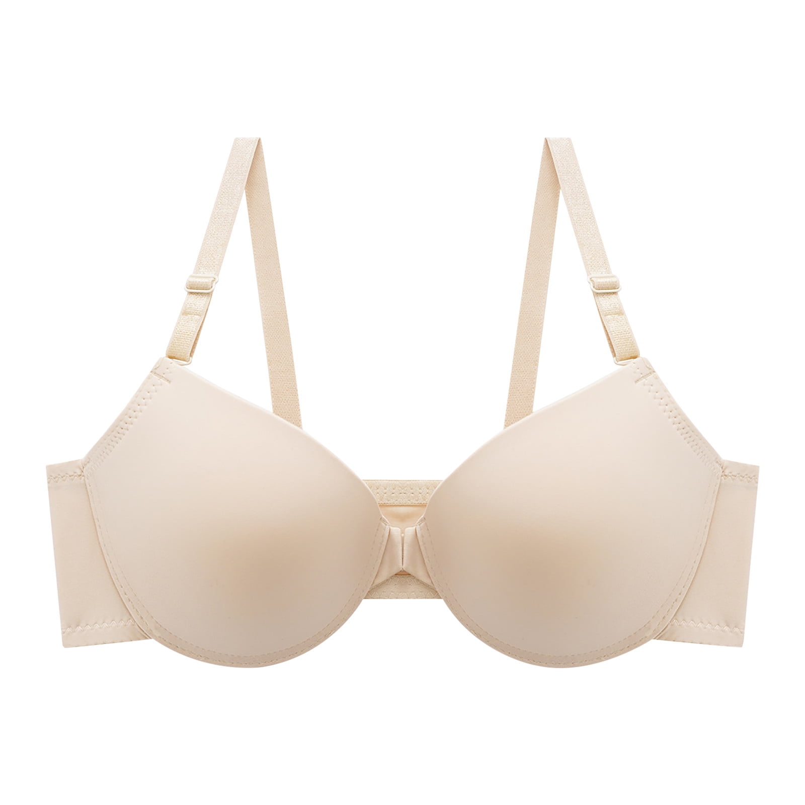 Bigersell TShirt Bras for Women Seamless Front Closure Bras Women VNeck Push up Bras No