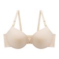 thumbnail image 1 of Bigersell T-Shirt Bras for Women Seamless Front Closure Bras Women V-Neck Push up Bras No Underwire Comfortable Wireless Bra Buckle Closure Padded Bralettes Everyday Wire-Free Bras Beige 36B, 1 of 4
