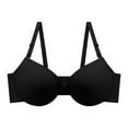 thumbnail image 1 of Bigersell T-Shirt Bras for Women Seamless Front Closure Bras Women V-Neck Push up Bras No Underwire Comfortable Wireless Bra Buckle Closure Padded Bralettes Everyday Wire-Free Bras Black 36B, 1 of 4