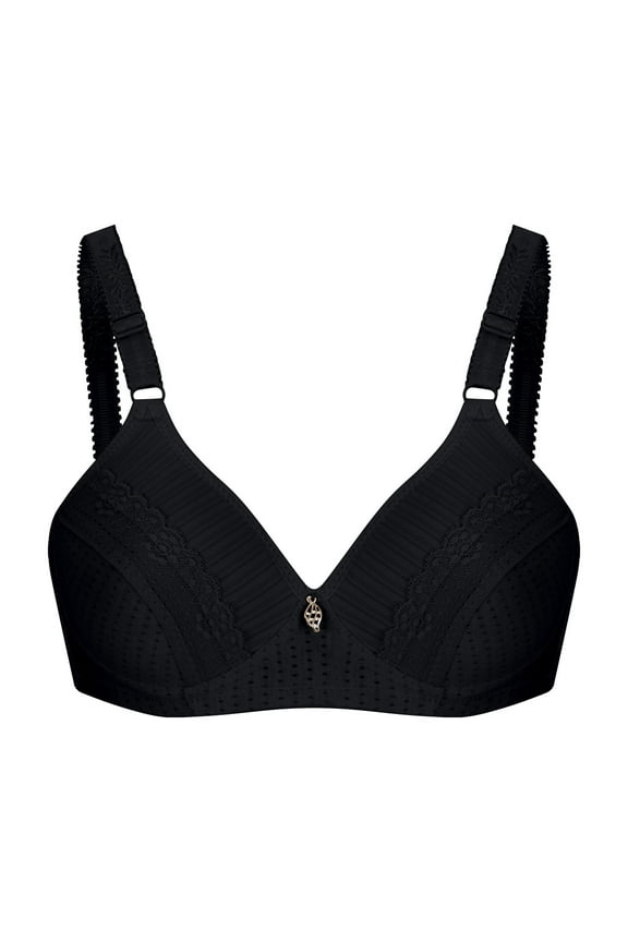 T Shirt Bras for Women Summer Front Closure Sports Bras for Women Soft Bra Style R2556 V-Neck Pullover Bras Hook and Eye Bra Closure Women's Plus Size Wireless Padded Bras Black L
