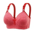 thumbnail image 1 of Bigersell T-Shirt Bras for Women Full-Coverage Bra Style T-14 Seamless Soft Cup Bra T-14-Red, 1 of 3
