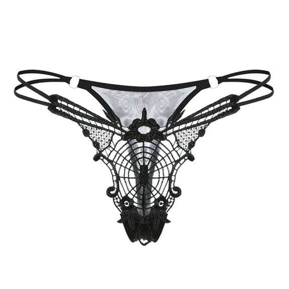 Bigersell Thong Underwear Women Clearance Womens Period Underwear Bikini Panty Style P-905 Polyester Cheeky Panties Ladies Thong Underwear Briefs High Waist Women's Panties Black One Size